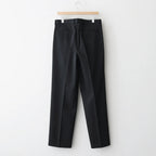 LIGHT WOOL MAX GABARDINE TWO-TUCK SLACKS #TOP BLACK [A26AP03MG]