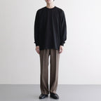LUSTER PLAITING L/S TEE #BLACK [A00P01GT]