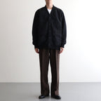 シルケット裏毛 カーディガン #BLACK [HN-T001-051]