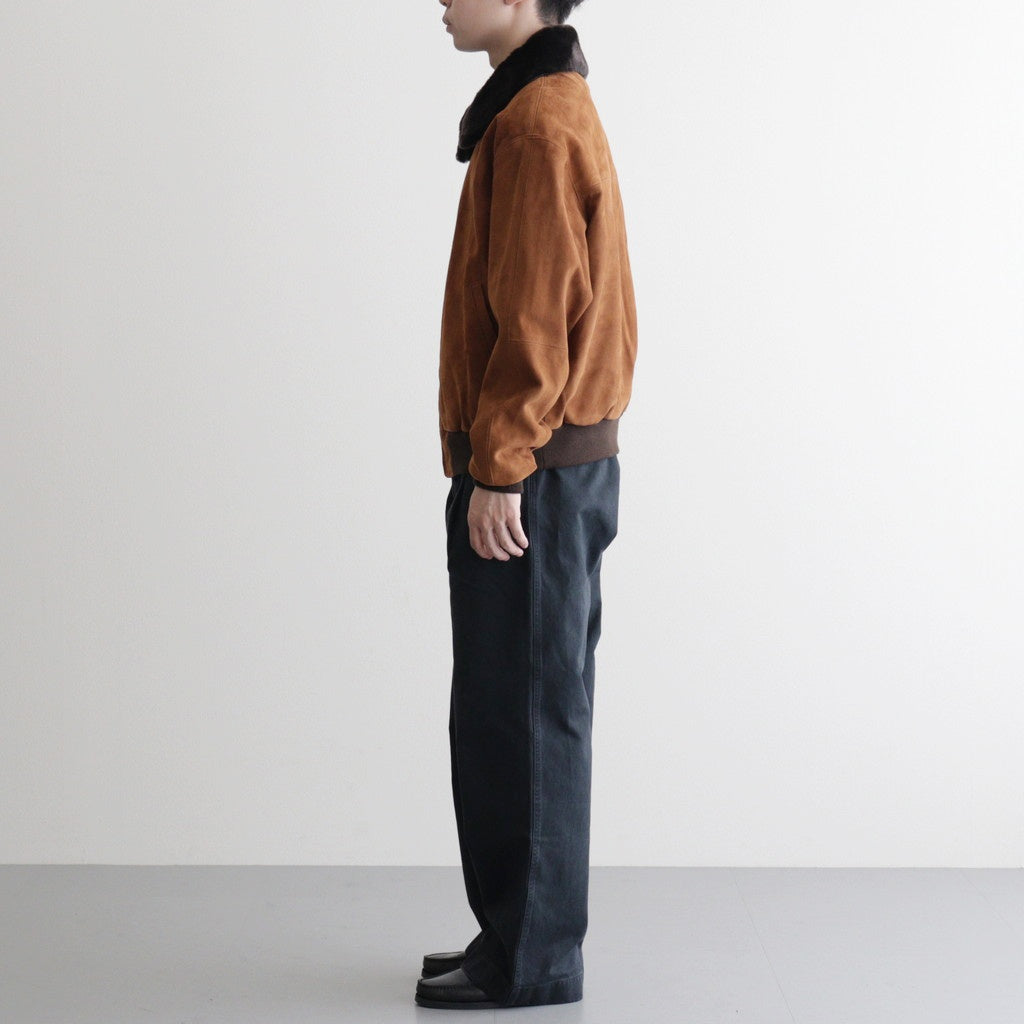 GOAT SUEDE ZIP BLOUSON #CAMEL BROWN [A25AB01GS] - ciacura 三重県