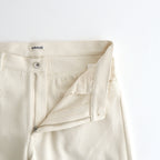 SILK NEP DENIM 5P WIDE PANTS #IVORY WHITE [A26AP01SD]
