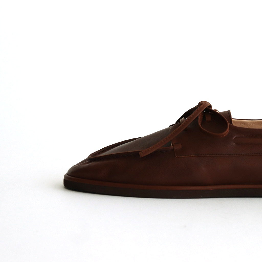 SOFT LEATHER DECK SHOES #BROWN [A25SS03QD-M]