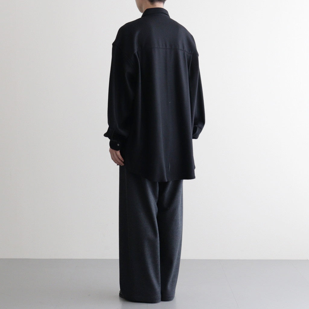 Wool Smooth Flannel Easy Wide Pants #GRAY [GU253-40223B]