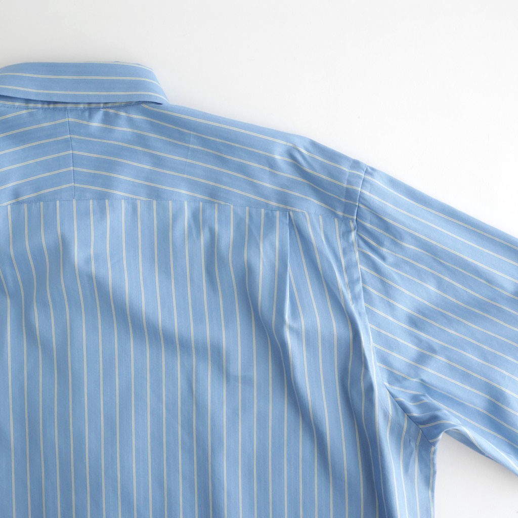 COTTON SILK STRIPE SHIRT #SAX BLUE STRIPE [A26AS01CS]