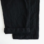 ウールサージ 製品縮絨 イージーパンツ #BLACK [HR-P020-051]