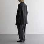 WOOL TROPICAL DOUBLE BREASTED JACKET #CARBON BLACK [YK25SS0897J]