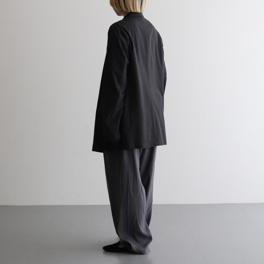 WOOL TROPICAL DOUBLE BREASTED JACKET #CARBON BLACK [YK25SS0897J]