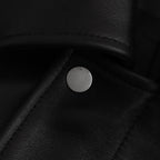 LEATHER ZIP SHORT JACKET #BLACK [ST.1061]