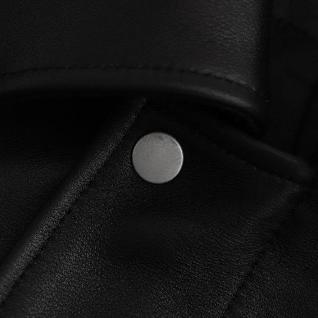 LEATHER ZIP SHORT JACKET #BLACK [ST.1061]