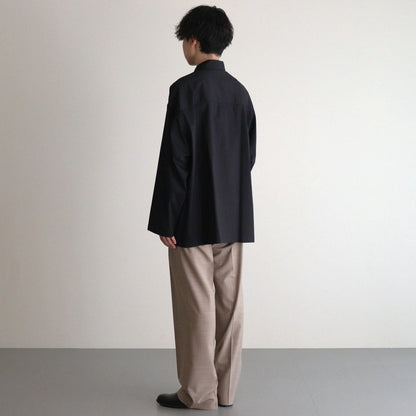 Solotex Twill L/S Oversized Box Shirt #BLACK [GM243-50324B]