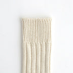 ORGANIC COTTON WIDE RIB SOCKS #ECRU [R1664-SS26]