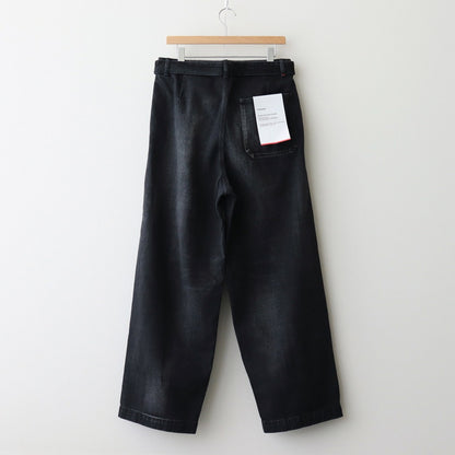 Selvage Denim Belted Pants #BLACK DARK FADE [GU251-40192DB]