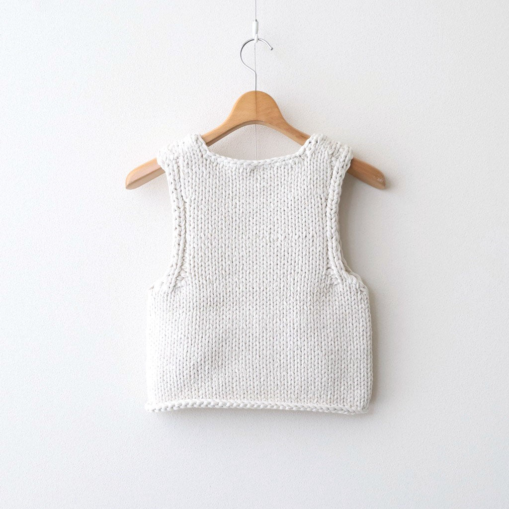 【タグ付き】Hand Knit Vest Hand Knit Vest #O/WHT [12610512] - ciacura 三重県四日市市の