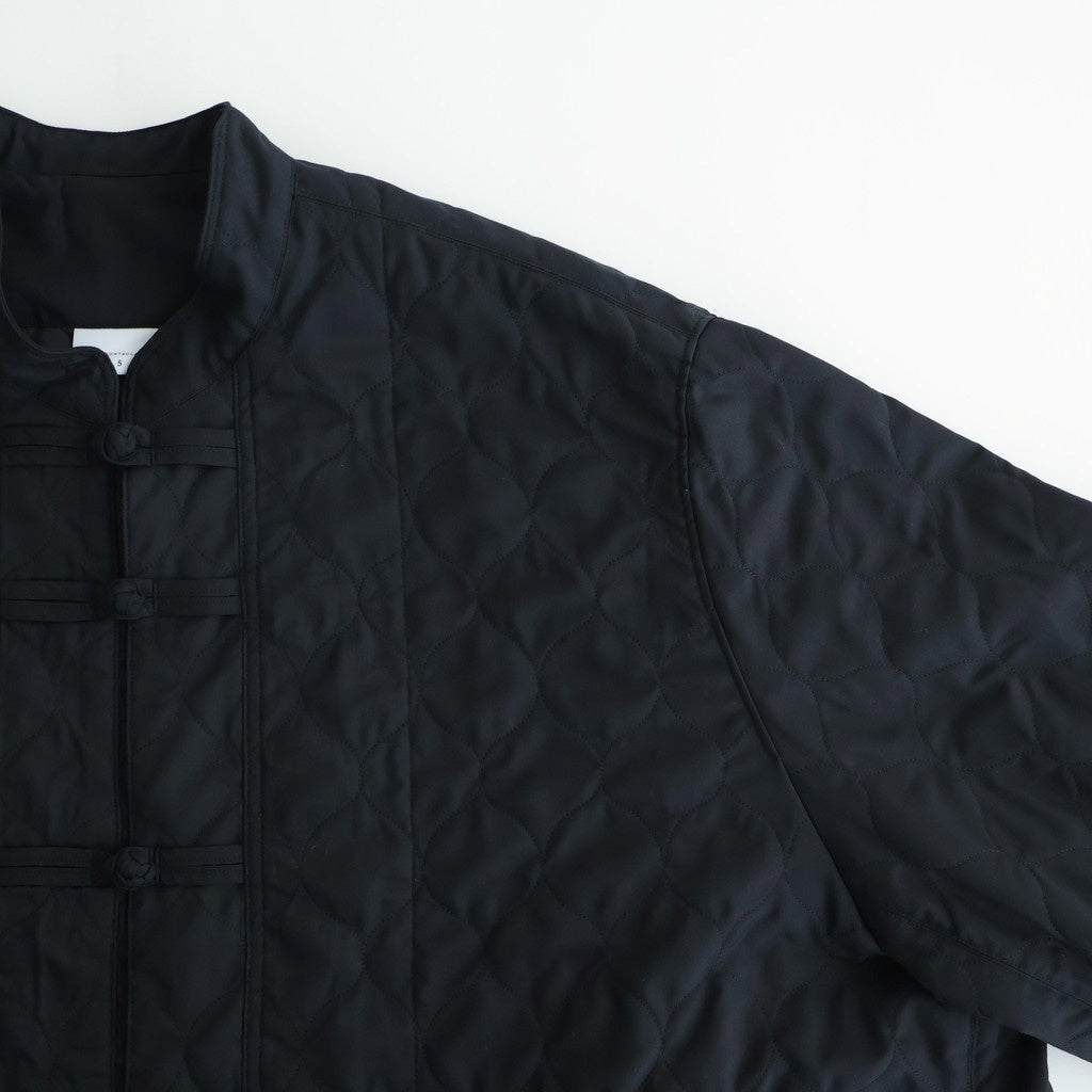 NCHRJK - ポリエステル&レーヨン・クリア ツイル・キルト チャイナジャケット #95 Black [SN_NC0401JK]