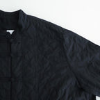 NCHRJK - ポリエステル&レーヨン・クリア ツイル・キルト チャイナジャケット #95 Black [SN_NC0401JK]