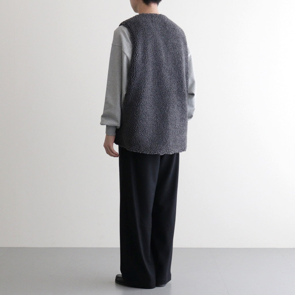 FLANNEL CHECK REVERSIBLE VEST #BLACK [FSC253-30128]