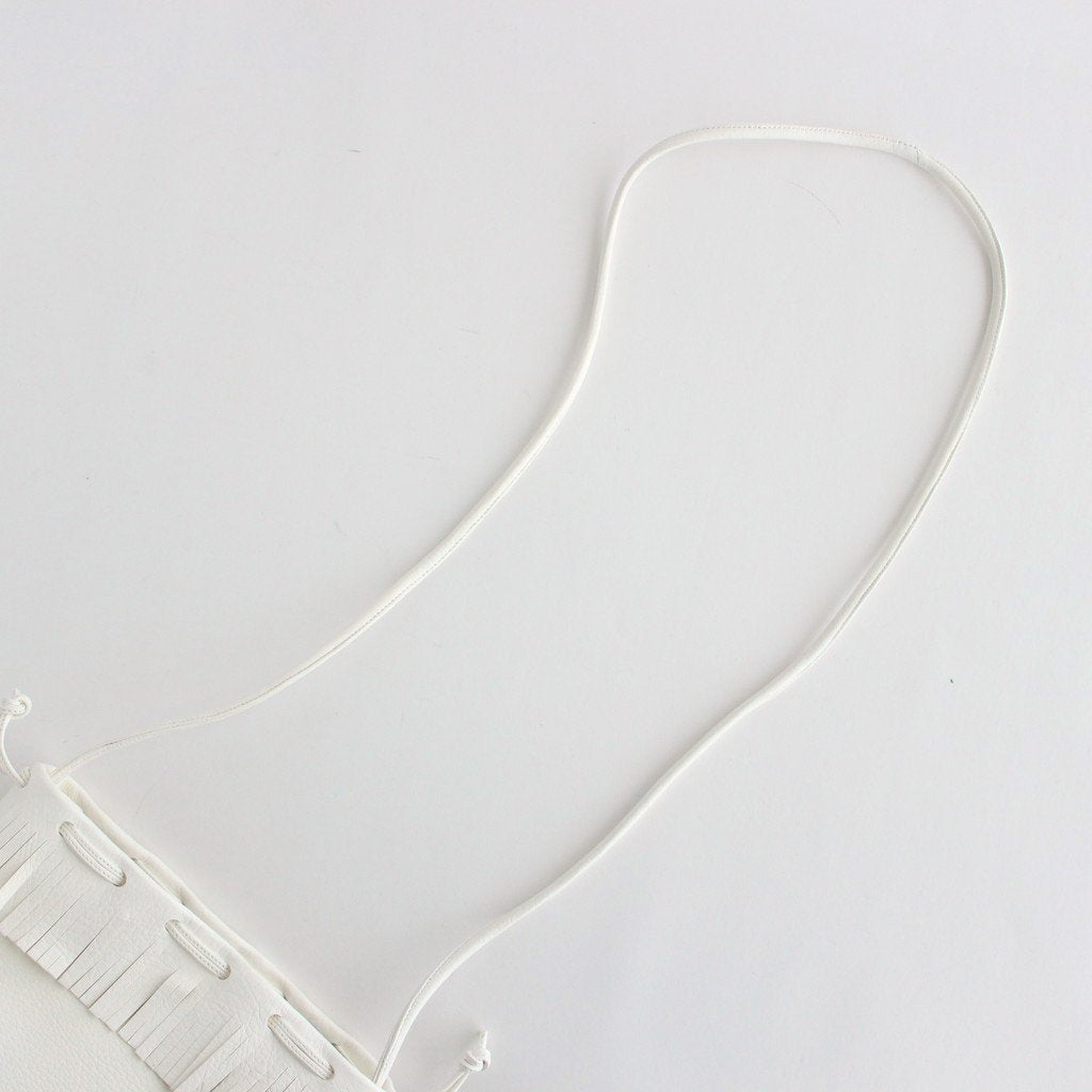 FRINGE SHOULDER POUCH：S #WHITE [DA67]