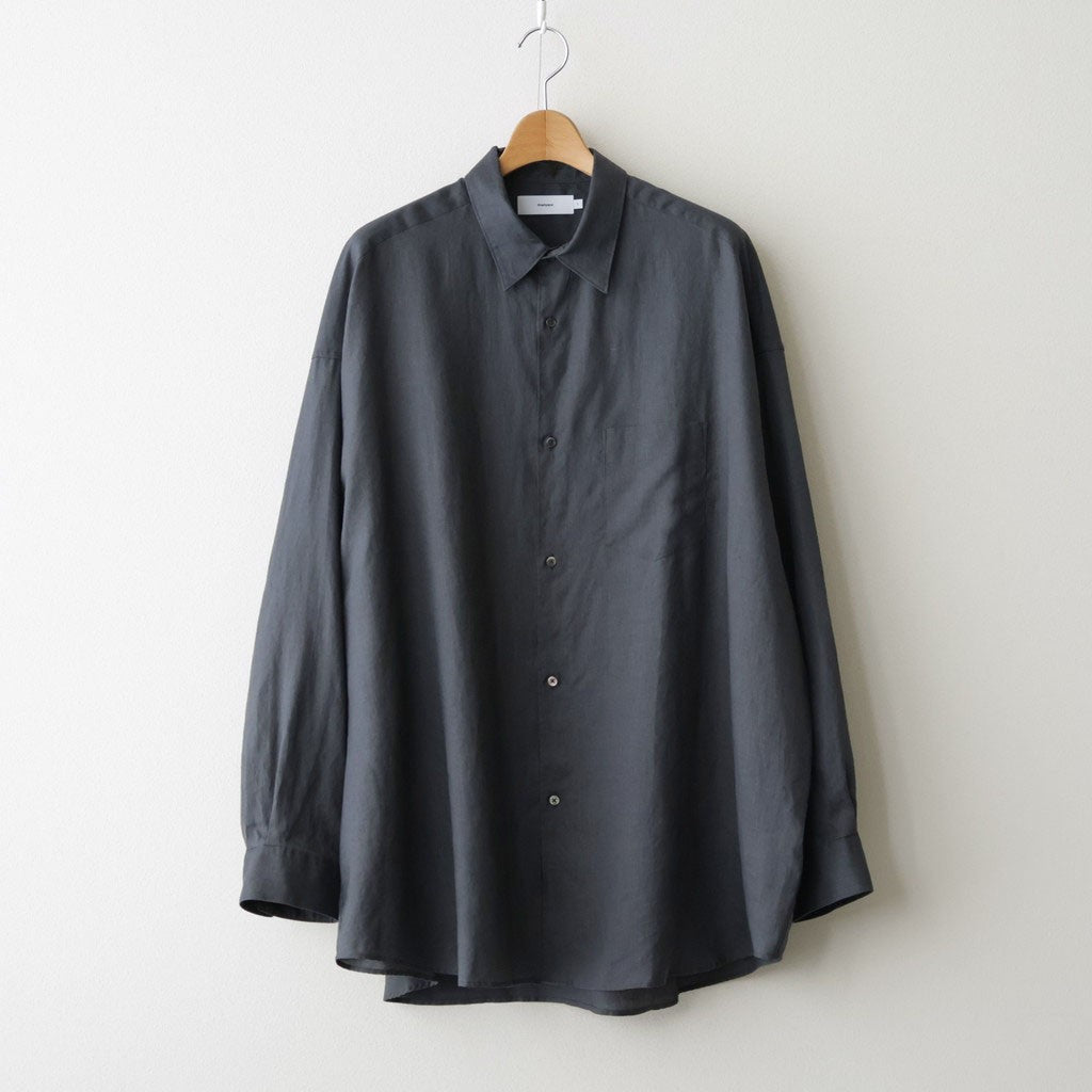 Linen L/S Oversized Regular Collar Shirt #C.GRAY [GM262-50039B]