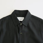 CUPRO TWILL OVERSIZED LS SHIRT #BLACK [ST.1459]