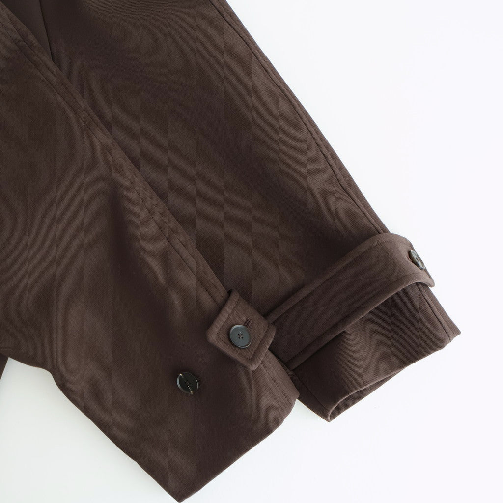 TWISTED DOUBLE CLOTH COAT #DARK BROWN [A25AC02WD]