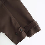 TWISTED DOUBLE CLOTH COAT #DARK BROWN [A25AC02WD]