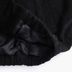 COW SUEDE ZIP SHORT JACKET #BLACK [ST.1217]