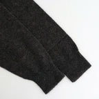 WOOL/ALPACA KNIT CREW NECK LS #CHARCOAL [ST.1294]