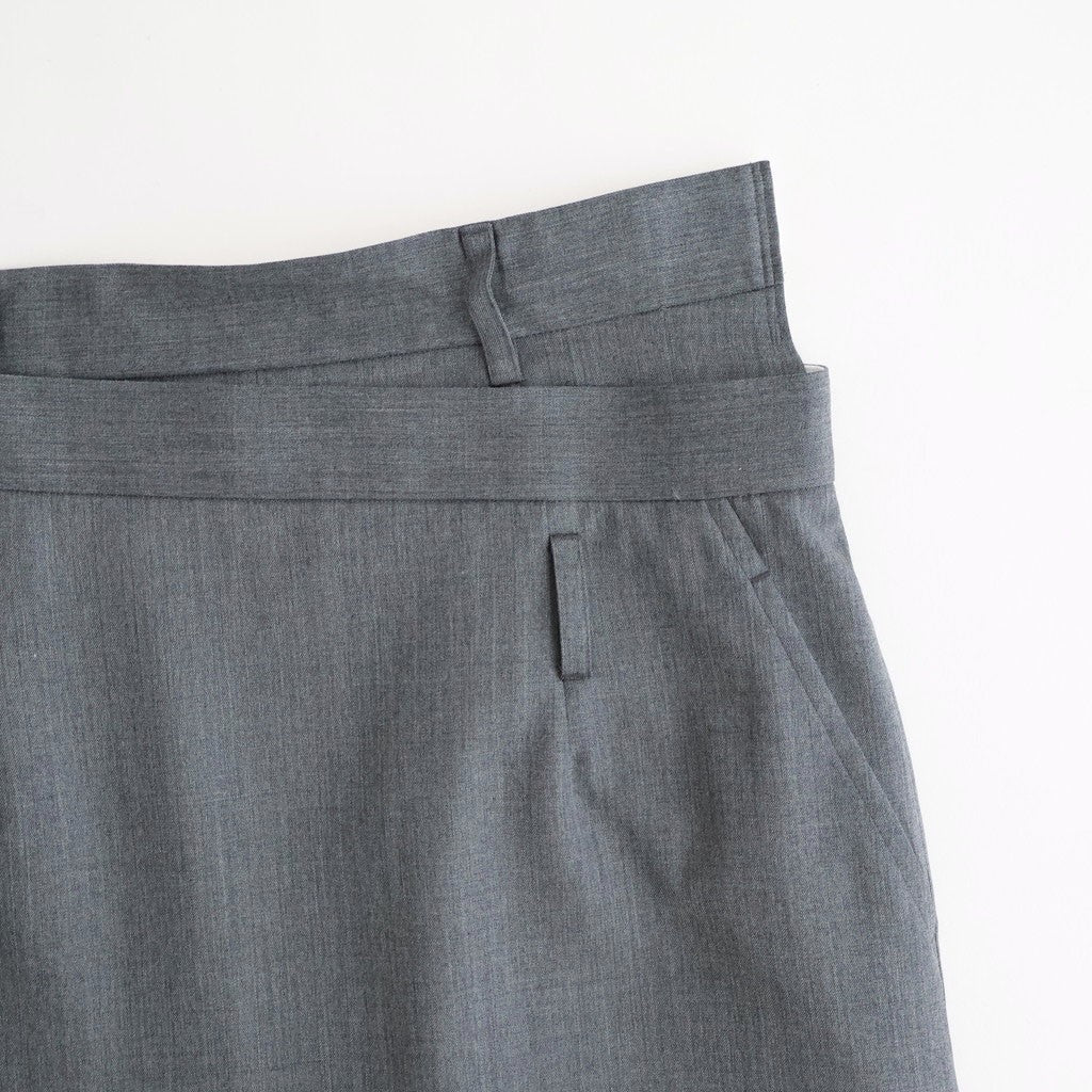 Wool Wrap Skirt #MD. GREY [I26SS-SK75]
