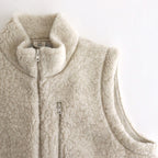 WOOL FLEECE VEST #natural l.beige [14452]
