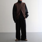 L-G Zip-up Vest #Brown [2403-020]