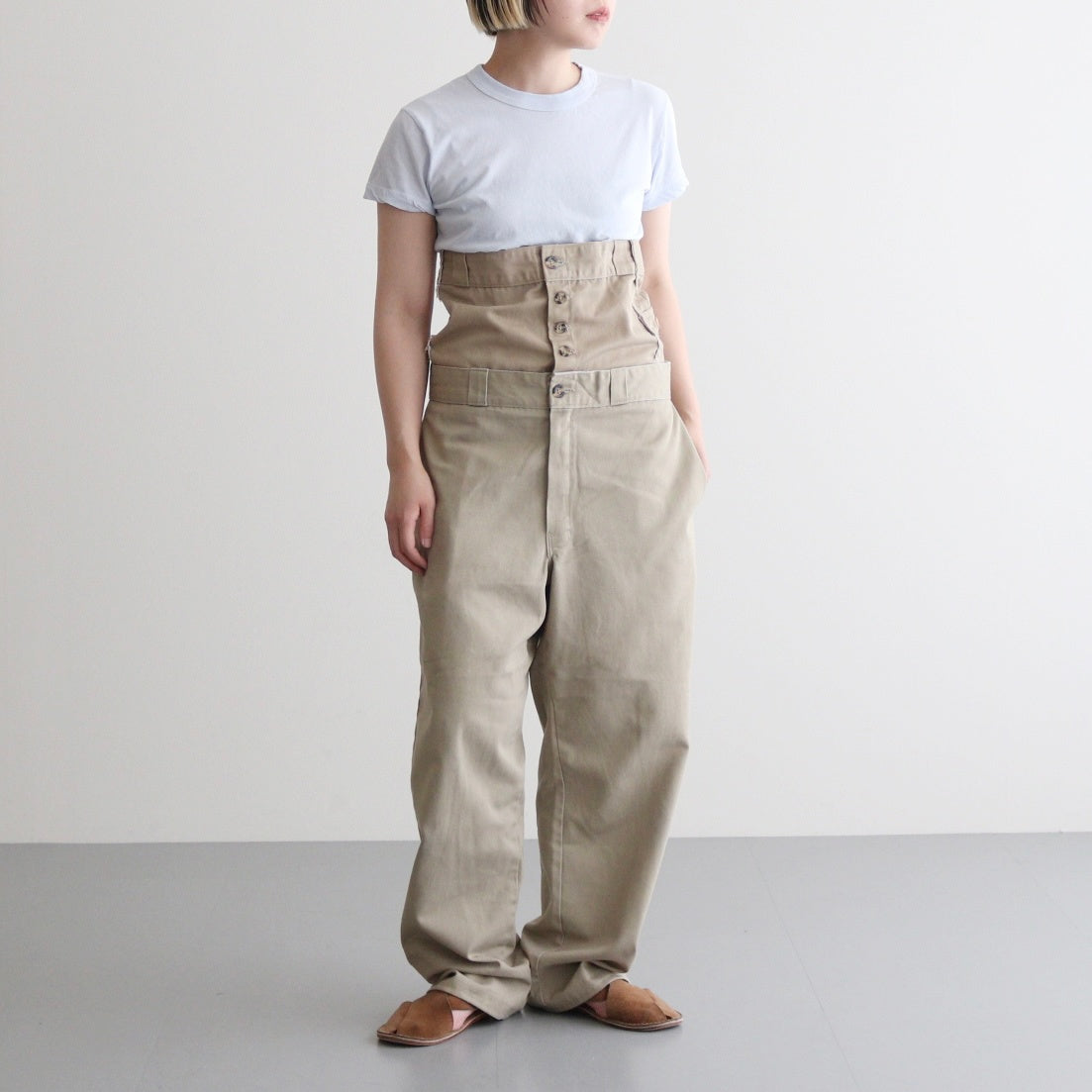 W WAIST CHINO PT #BEIGE A [Q25A-T064]