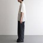 COTTON SHEER KNIT OPEN COLLAR SHIRT #OFF WHITE [YK25SS0964S]