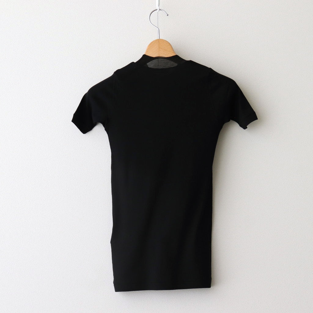 SUPER HIGH GAUGE SHEER RIB TEE #BLACK [A00T03HF]