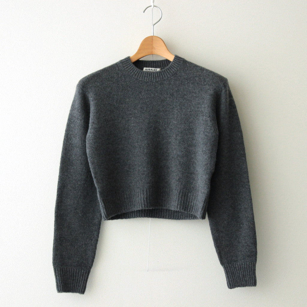 WOOL CASHMERE SILK KNIT SHORT P/O #GRAY [A24AP02WC]