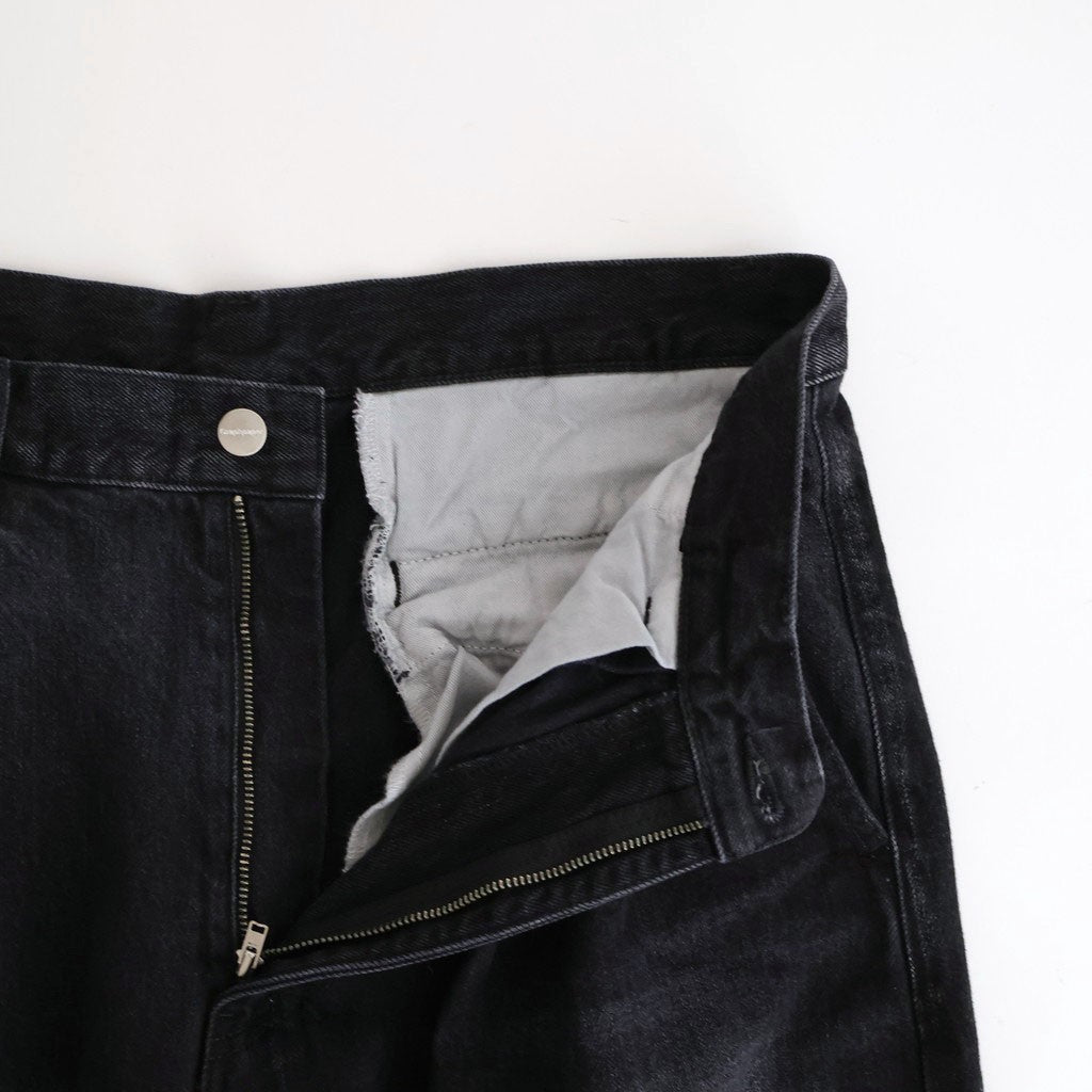 Selvage Denim Two Tuck Pants #BLACK_DARK FADE [GU261-40061DB]