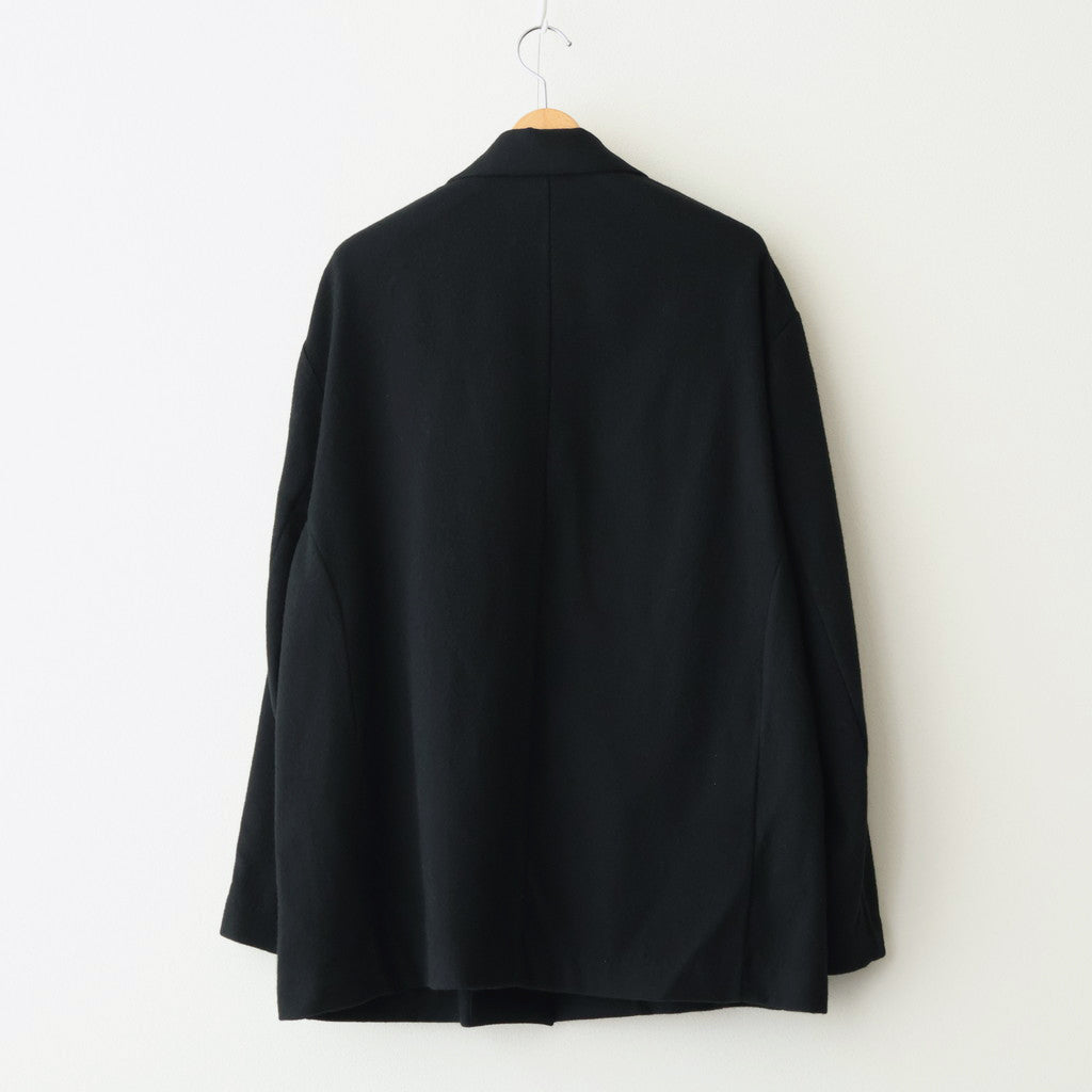 WOOL/CASHMERE FLEECE SINGLE BREASTED JACKET #BLACK [ST.1268] – ciacura