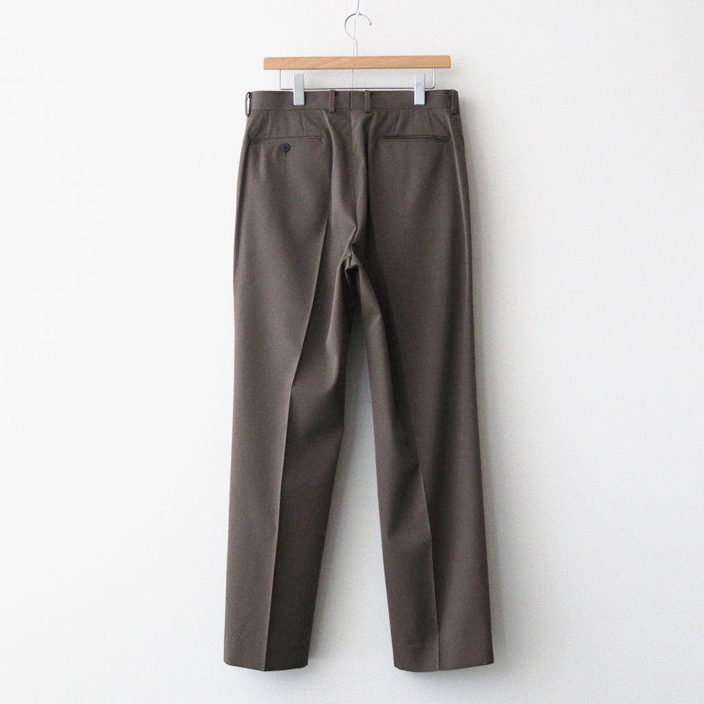 LIGHT WOOL MAX GABARDINE SLACKS #TOP BROWN [A24AP02MG]