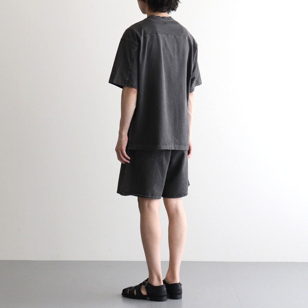 GARMENT-DYED YOKE T-SHIRT #CARBON [YK26SS01296CS]