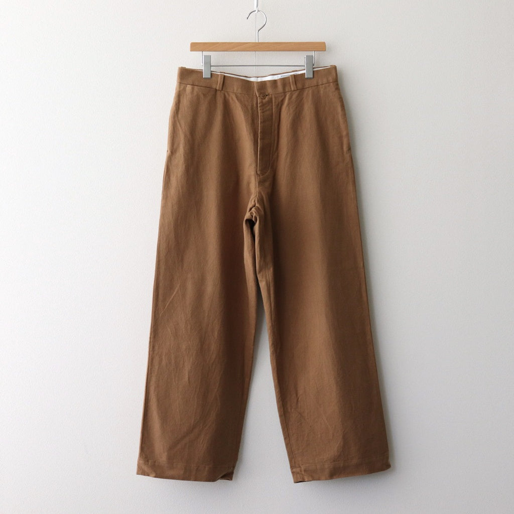 CHINO CLOTH PANTS WIDE #l.brown brushed [14653]