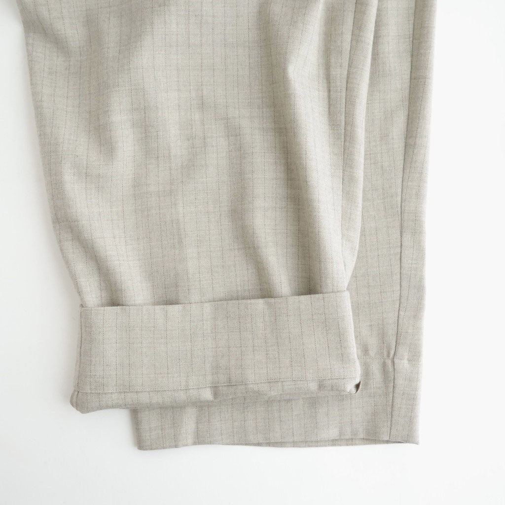 よそいきシンプル2タックワイドPT #BEIGE STRIPE [D226-P153]