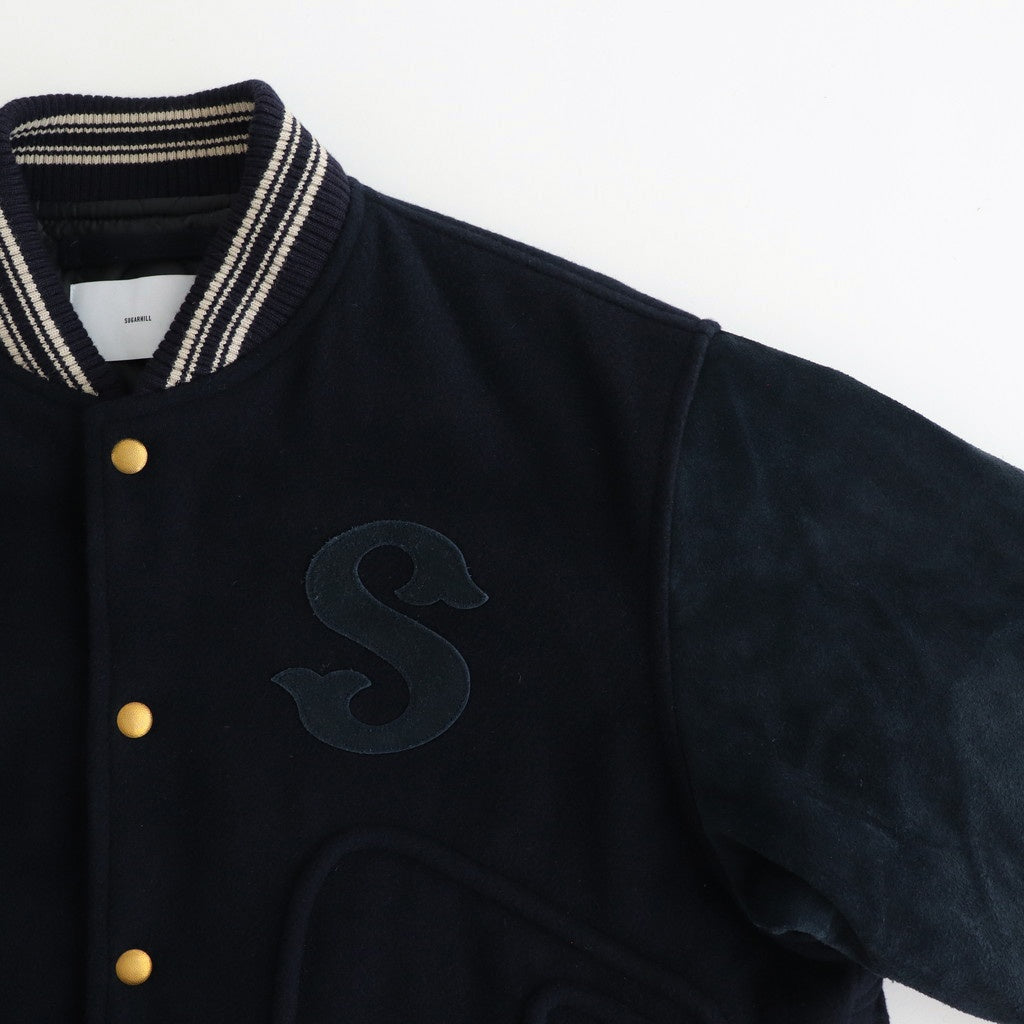 LEATHER STUDIUM JACKET #NAVY [25330210]