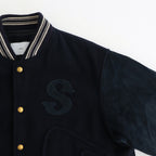 LEATHER STUDIUM JACKET #NAVY [25330210]