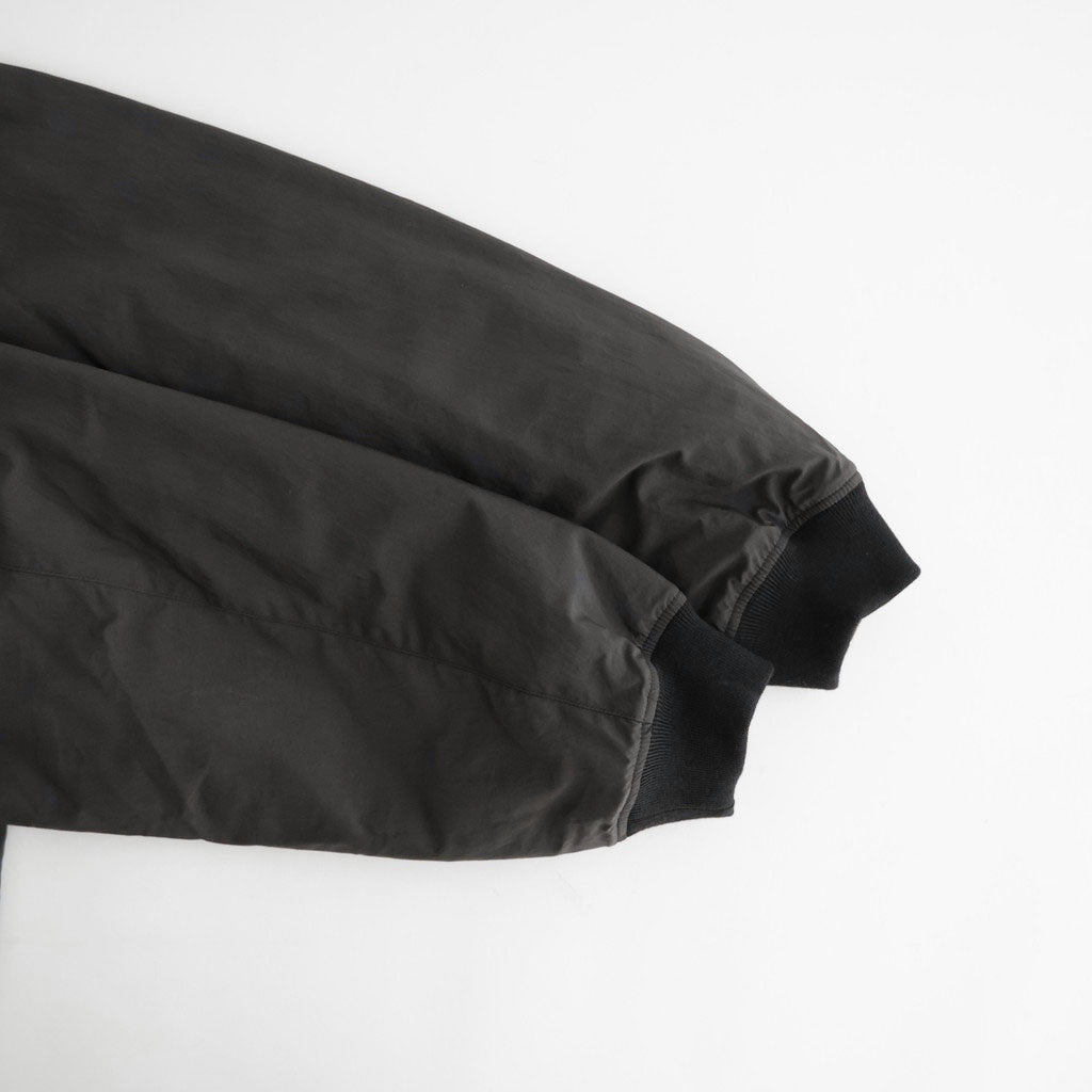 FIBRIL NYLON SATIN FLIGHT JACKET #CHARCOAL GRAY [JKAGLW0200]