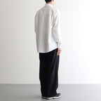 WASHED FINX TWILL BIG SHIRT #WHITE [A25SS02TN]
