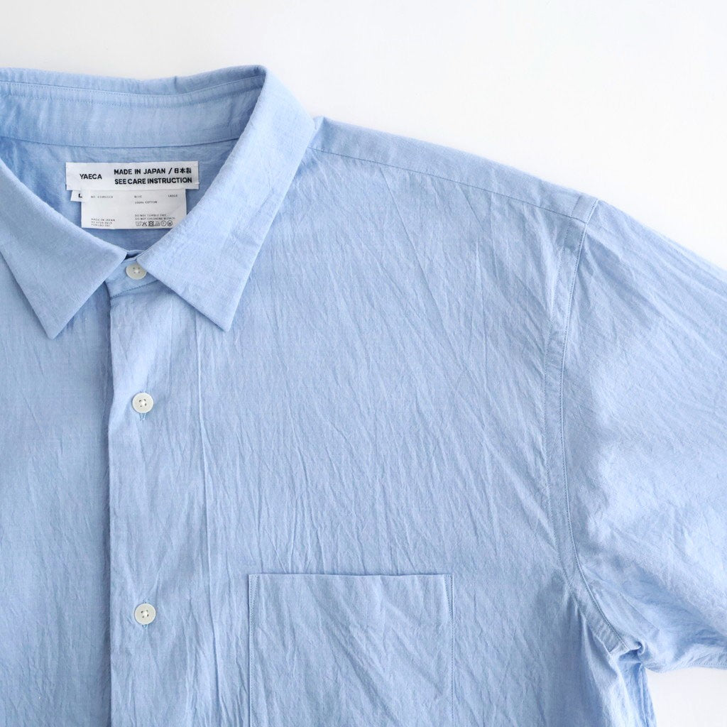 Button Shirt – Wide S/S #BLUE [11061113]