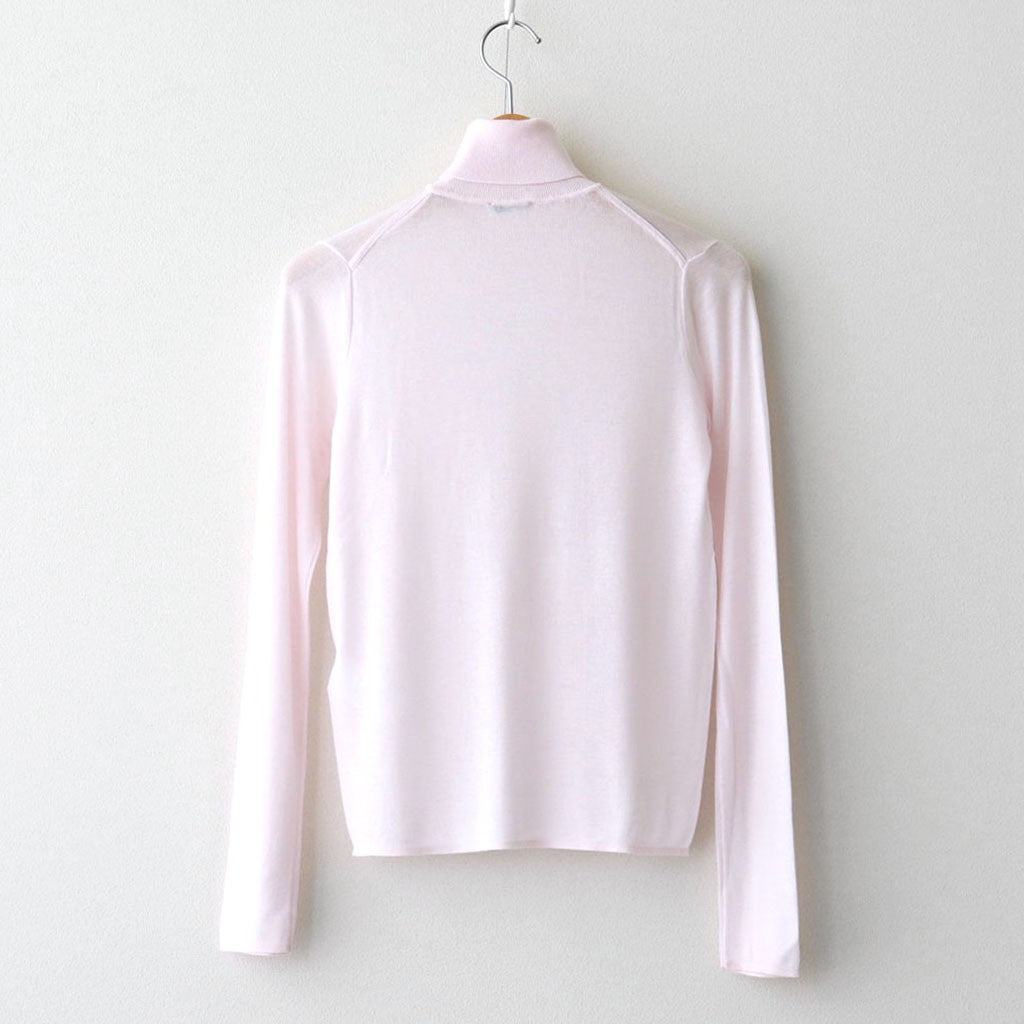 TENCEL SILK CIRCULER RIB TURTLENECK SWEATER #PINK(012) [KRAGGW0703]