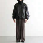 MOUTON COLLAR CALF ZIP JACKET #BLACK [ST.1549]