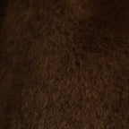 STRAIGHT MERINO MOUTON FUR P-COAT #BROWN [A25AC03MM]
