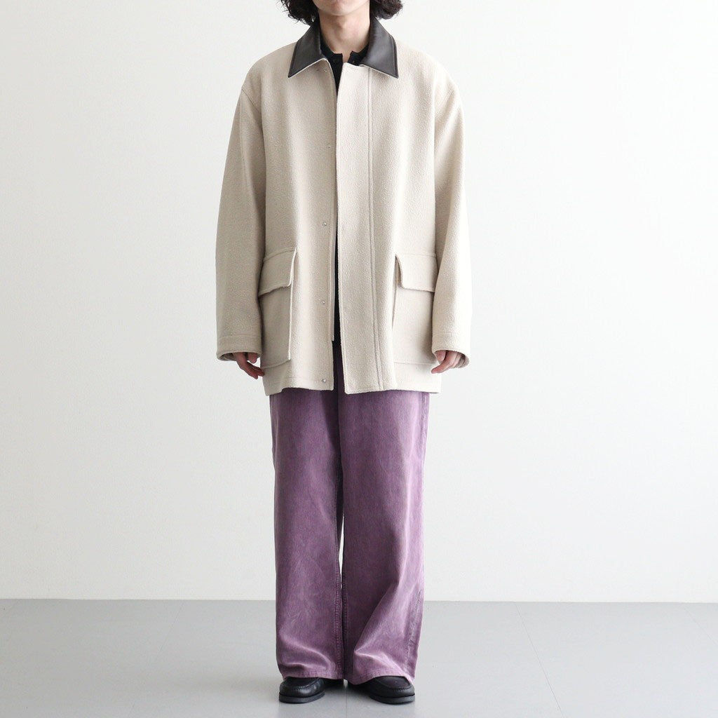 HOMESPUN TWEED ZIP BLOUSON #IVORY BEIGE [A26AB01HT]