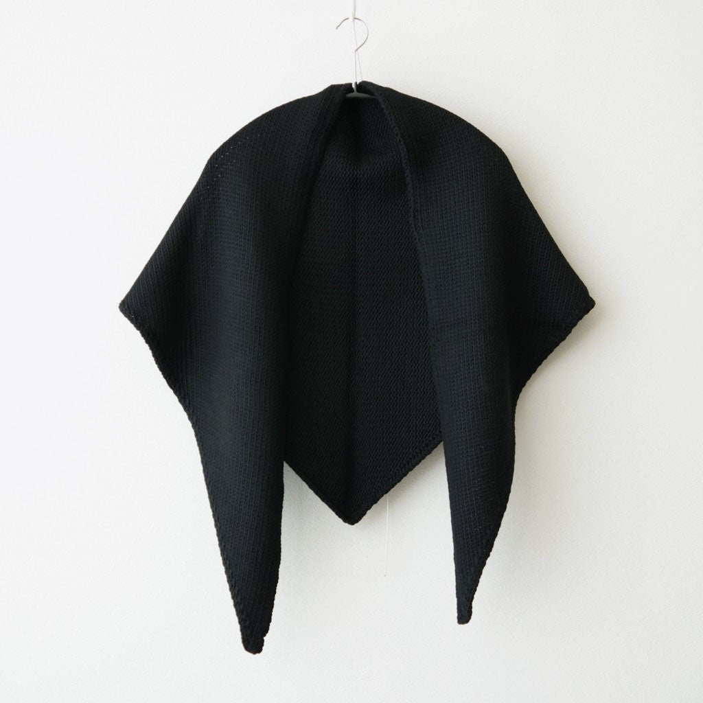 Soft Wool Triangle Stole #BLACK [GU263-90601]